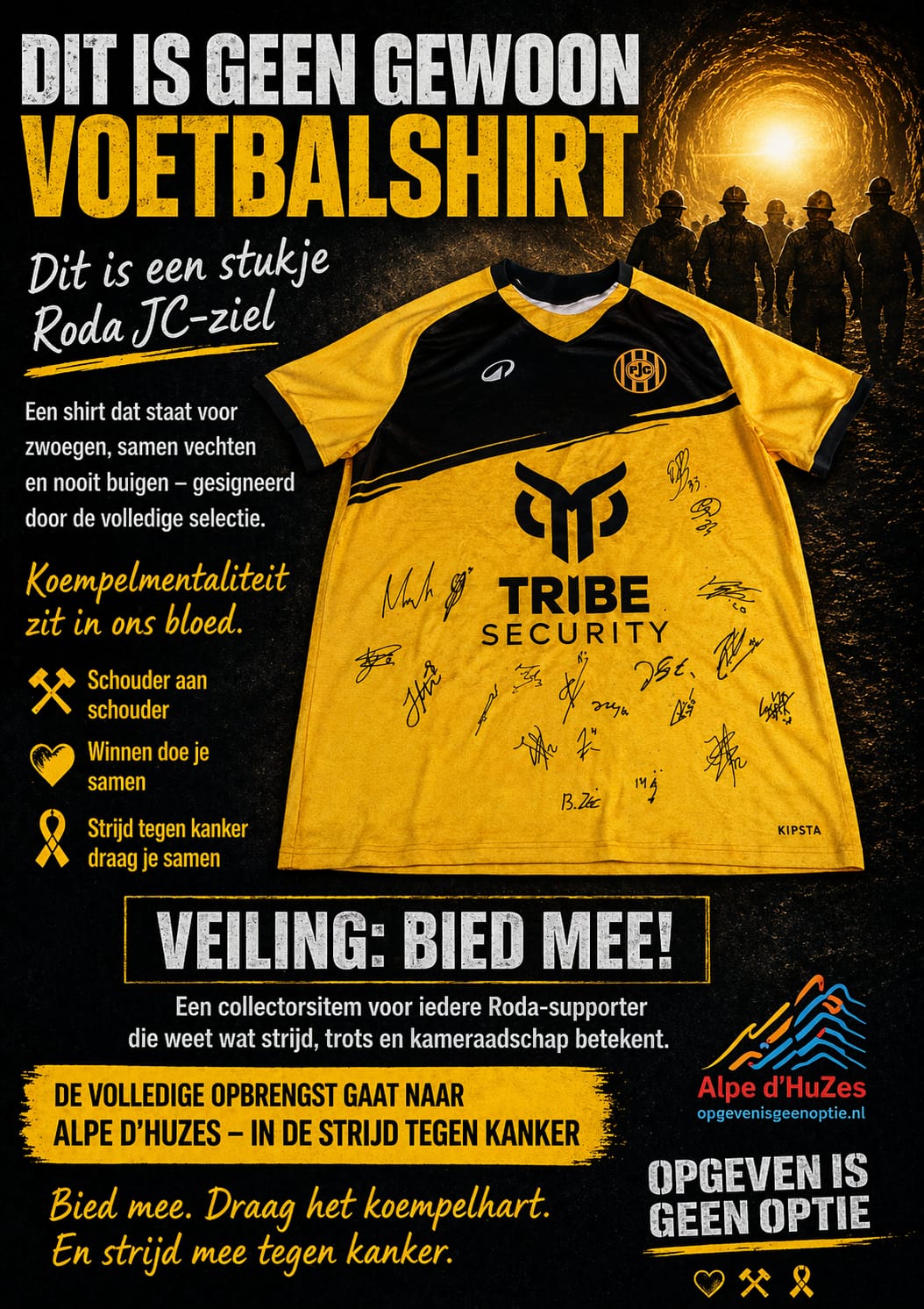 Koempelhart in Stof Gevangen – Gesigneerd Roda JC Shirt