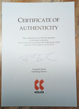 Uniek veilingstuk: Gesigneerd shirt van Mathieu van der Poel – Wereldkampioen Veldrijden